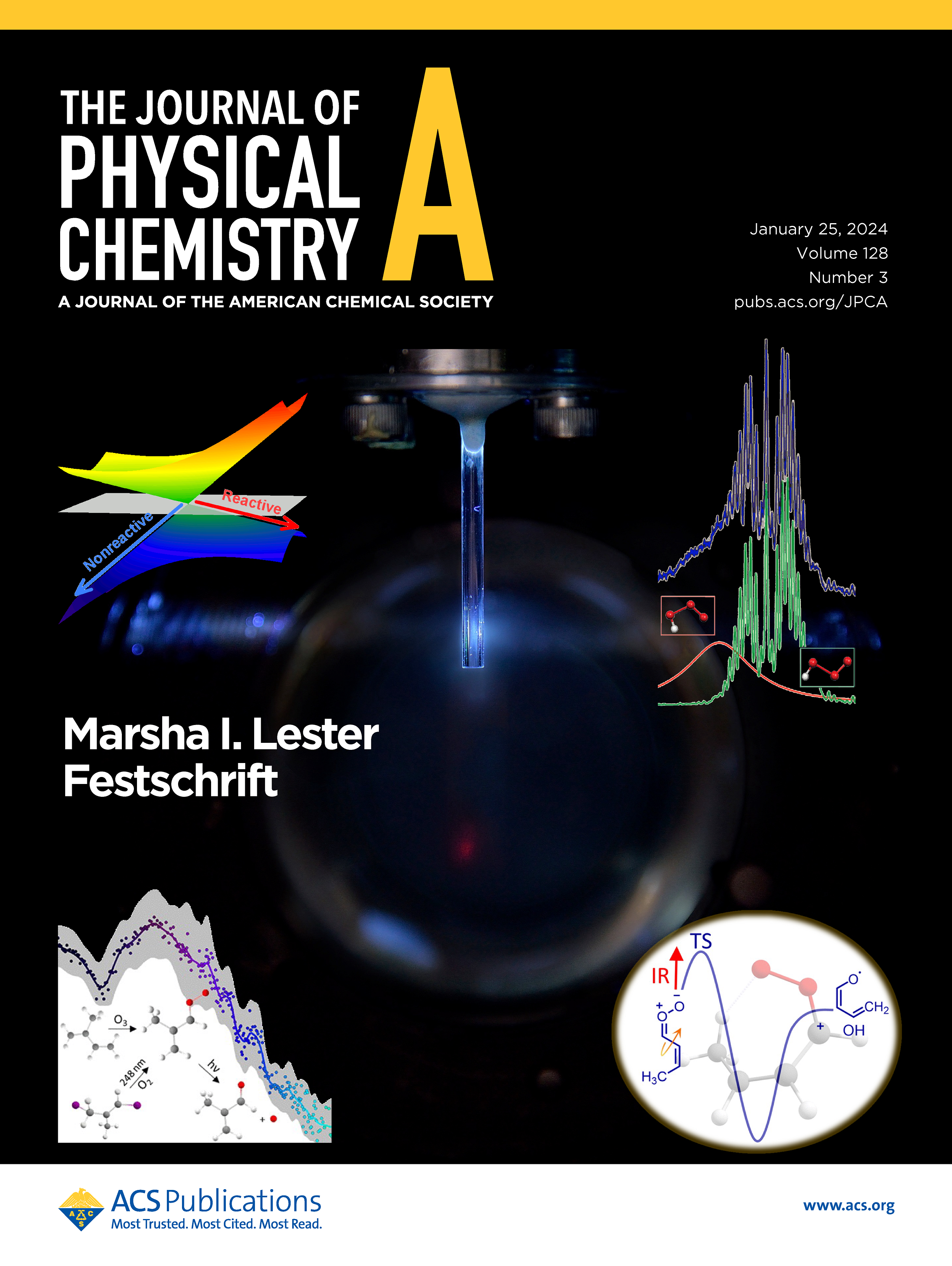 Cover image from Marsha I. Lester Festschrift, The Journal of Physical Chemistry A 128, 3 (2024)